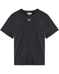 Ganni - Logo-Embellished Cotton T-Shirt - Lyst