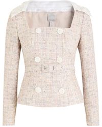 Huishan Zhang - Goldie Metallic Tweed Jacket - Lyst