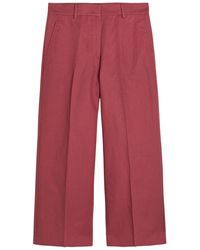 Weekend by Maxmara - Wide-Leg Cotton And Linen-Blend Trousers - Lyst