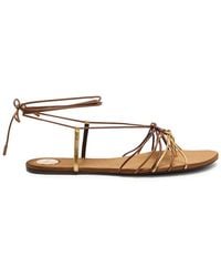 Saint Laurent - Bridget Strappy Satin Sandals - Lyst