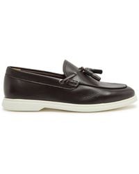 BOSS - Sienne Leather Loafers - Lyst