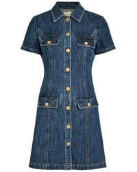 Alice + Olivia - Jamie Collared Mini Shirt Dress - Lyst