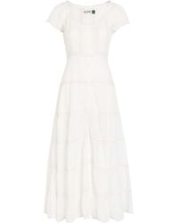 RIXO London - Jaclyn Broderie Anglaise Cotton Midi Dress - Lyst