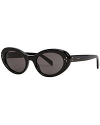 Celine - Oval-Frame Sunglasses, Oval Sunglasses, 100% Uv Protection - Lyst