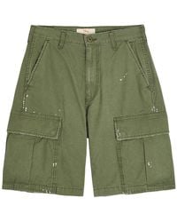 CHERRY LA - Paint-Splatter Cotton Cargo Shorts - Lyst
