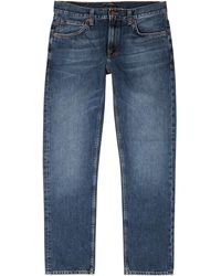 Nudie Jeans - Gritty Jackson Blue Straight-leg Jeans - Lyst
