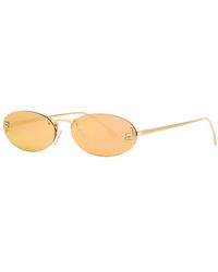 Fendi - Narrow Oval-Frame Sunglasses - Lyst