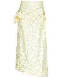 MERYLL ROGGE - Embellished Crinkled Satin Maxi Skirt - Lyst