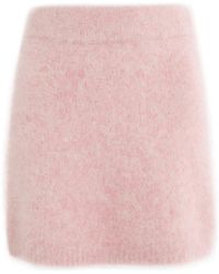 Clea - Archer Brushed Alpaca-Blend Mini Skirt - Lyst