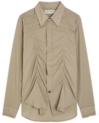 Our Legacy - Jumble Checked Gathered Cotton Shirt - Lyst