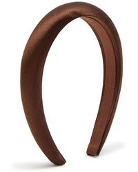 Jennifer Behr - Tori Padded Silk-Satin Headband - Lyst