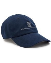 Brunello Cucinelli - Logo-Embroidered Cotton Cap - Lyst