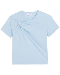 GOOD AMERICAN - Twist-Effect Stretch-Cotton T-Shirt - Lyst