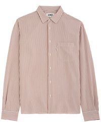 YMC - Curtis Striped Woven Shirt - Lyst