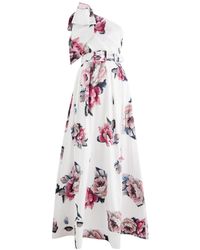 Rebecca Vallance - Aveline Floral-Print Taffeta Gown - Lyst