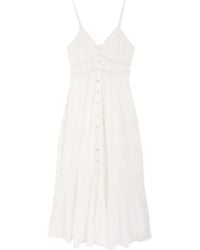 LoveShackFancy - Esilda Lace-Detailed Cotton Midi Dress - Lyst