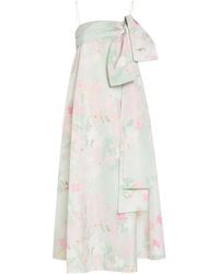 BERNADETTE - Bailey Bow Floral-Print Shell Midi Dress - Lyst