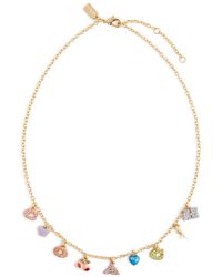 COACH - Embellished Charm Necklace - Lyst