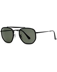 Ray-Ban - The Marshal Ii Polarised Aviator Sunglasses, Sunglasses, Metal, Dark Lenses, High End Sunglasses, 100% Uv Protection - Lyst