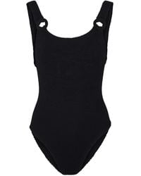 Hunza G - Domino Seersucker Swimsuit - Lyst