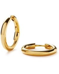 Missoma - Tunnel Medium 18Kt-Plated Hoop Earrings - Lyst