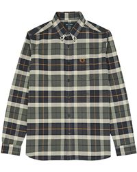 Fred Perry - Checked Logo Flannel Shirt - Lyst