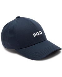 BOSS - Zed Logo-Embroidered Cotton Cap - Lyst