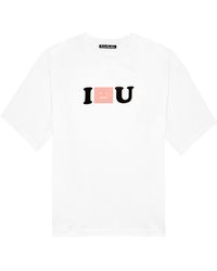 Acne Studios - I Face You Printed Cotton T-shirt - Lyst