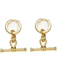 Missoma - T-Bar 18Ct Plated Drop Earrings - Lyst