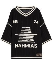 NAHMIAS - Knit Star Cotton-Knit Football T-Shirt - Lyst