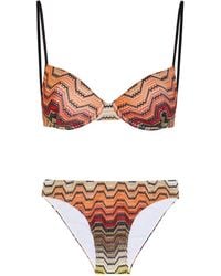 Missoni - Patterned Metallic-Knit Bikini - Lyst