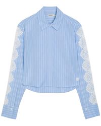 Jonathan Simkhai - Renata Lace-Trim Cotton-Poplin Shirt - Lyst