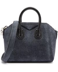 Givenchy - Antigona Mini Denim Top Handle Bag - Lyst