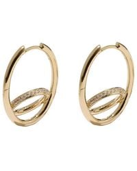 Otiumberg - Spiralis Pavé 14Kt Vermeil Hoop Earrings - Lyst