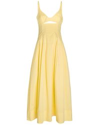 Jonathan Simkhai - Maddy Cotton-Blend Midi Dress - Lyst