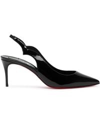Christian Louboutin - Hot Chick Sling 70 Patent Slingback Sandals - Lyst