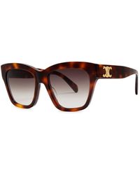Celine - Oversized Square-frame Sunglasses Graduated Lenses, Designer Plaque At Temples, 100% Uv Protection - Lyst