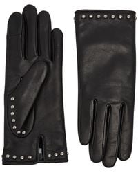 Agnelle - Marianne Stud-Embellished Leather Gloves - Lyst