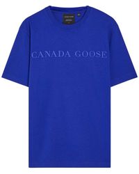 Canada Goose - Vantage Logo-Embroidered Cotton T-Shirt - Lyst