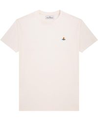 Vivienne Westwood - Orb-Embroidered Stretch-Cotton T-Shirt - Lyst