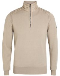 Belstaff - Kilmington Quater-Zip Knit Wool-Blend Jumper - Lyst