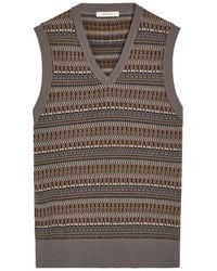 Lemaire - Patterned Wool-Blend Vest - Lyst