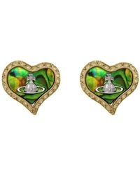Vivienne Westwood - Petra Heart Crystal-Embellished Stud Earrings - Lyst