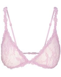 Skims - Stretch-Lace Triangle Bralette - Lyst