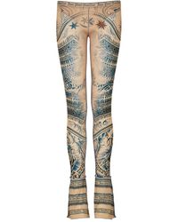 Jean Paul Gaultier - Sun Tattoo Flared Stretch-jersey leggings - Lyst