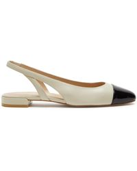 Stuart Weitzman - Sleek Leather Slingback Flats - Lyst