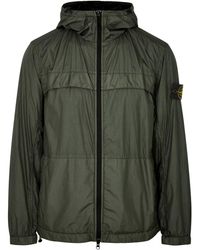 Stone Island - Crinkle Reps Hooded Shell Jacket - Lyst