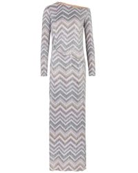 Missoni - Zigzag Sequin-embellished Knitted Maxi Dress - Lyst