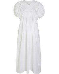 Les Vacances d'Irina - Mo Crinkled Cotton Maxi Dress - Lyst