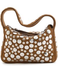 KHAITE - Elena Small Studded Suede Top Handle Bag - Lyst
